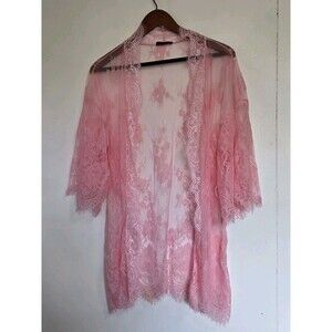 Avid Love Blouse Womens S Cardigan Pink Sheer Y2K Fairy Princess Retro Dainty